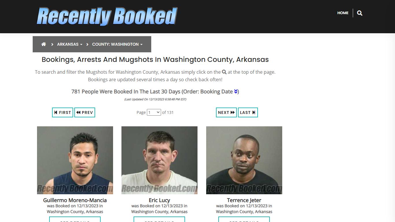 Bookings, Arrests and Mugshots in Washington County, Arkansas